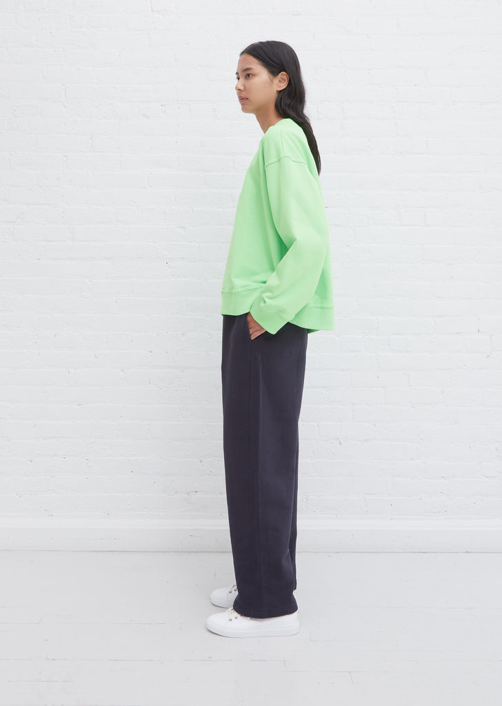 Toulouse Cotton Fleece Sweatshirt — Fluo Green