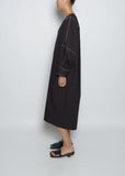 Engineered Sleeve Dress — Black