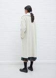 Wool and Cotton Reversible Coat — Ivory