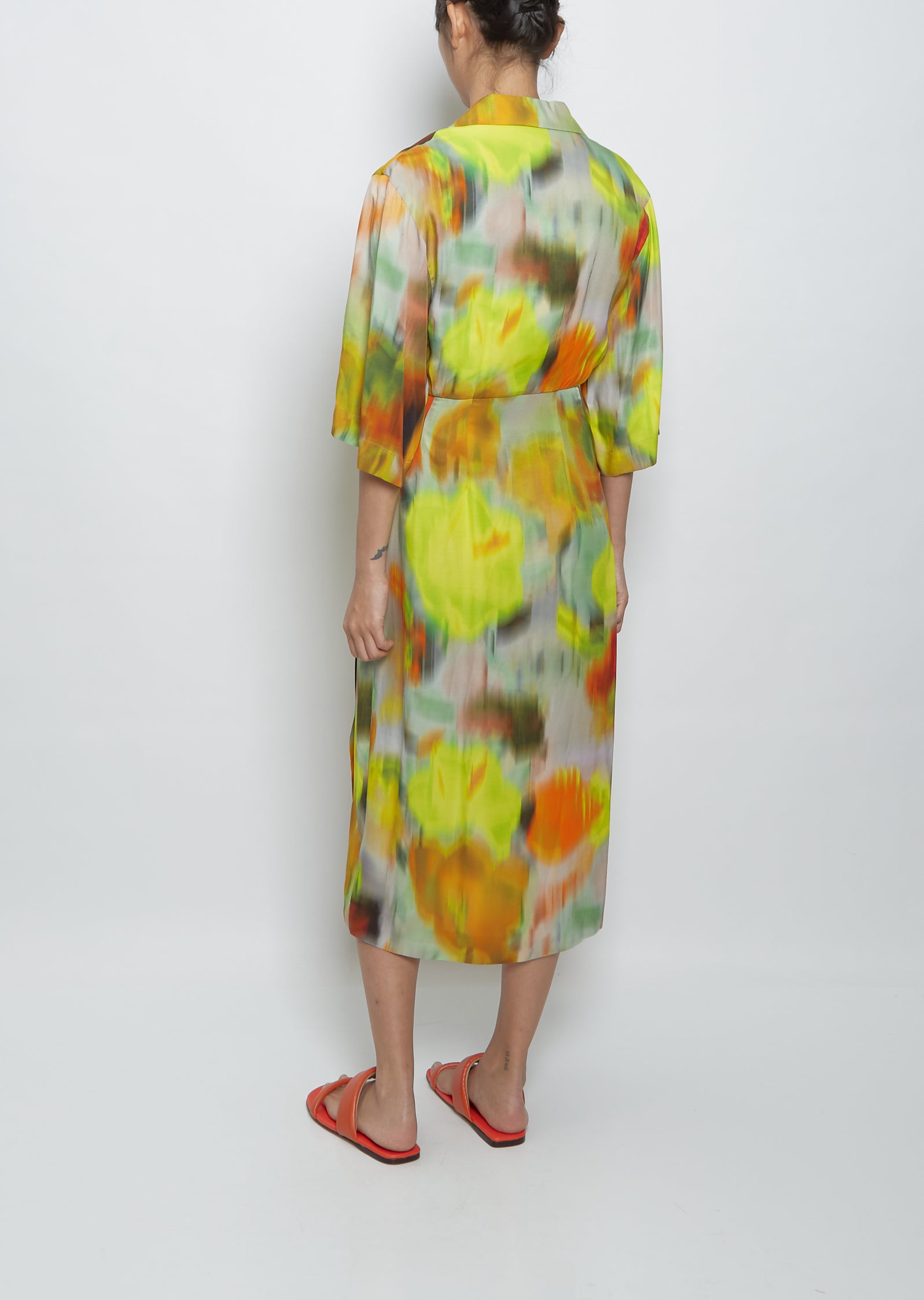 Darola Blurred Flower Dress – La Garçonne