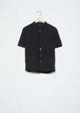 Wrinkle Button Up Blouse — Black