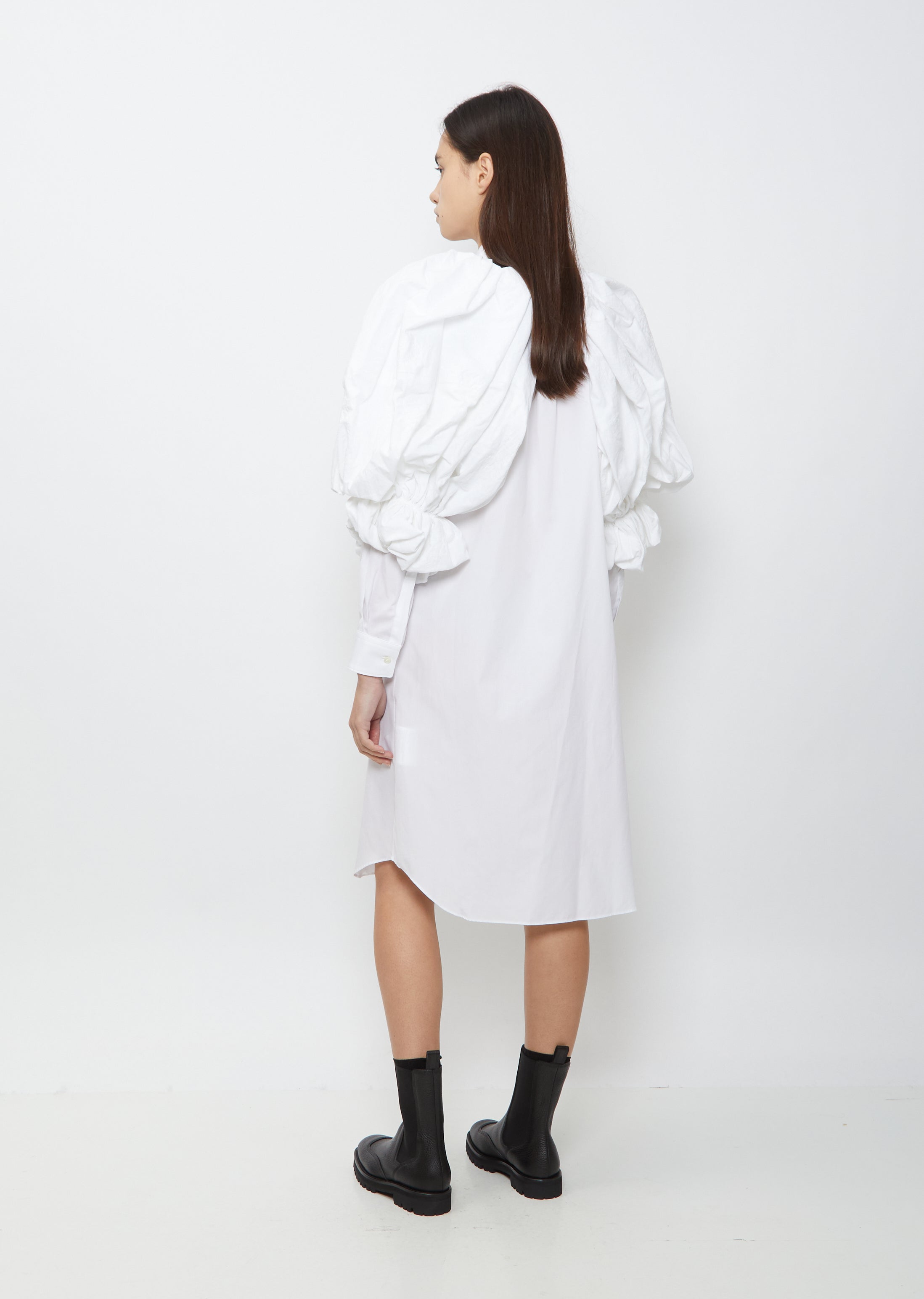 Puff Sleeve Shirt Dress – La Garçonne Puff Sleeve Shirt Dress – La Garçonne