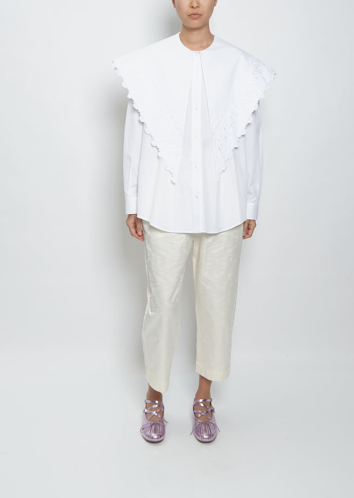 Masculine Collar Shirt — White
