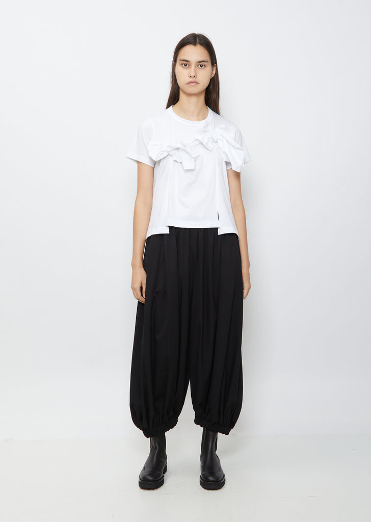Double Bow T-Shirt — White