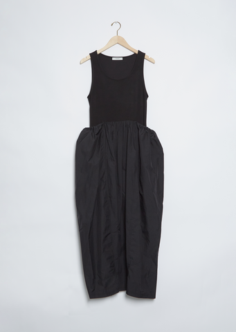 Sheer Jersey Dress — Black
