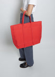 Washed Canvas 6-pocket Tote M — Red