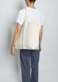Washed Canvas 6-Pocket Tote L — White