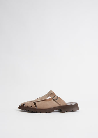 Canya Sport Suede Mule — Taupe