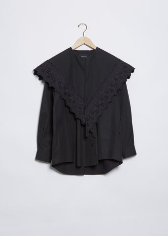 Masculine Collar Shirt — Black