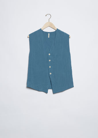 Willow Waistcoat — Ocean Blue