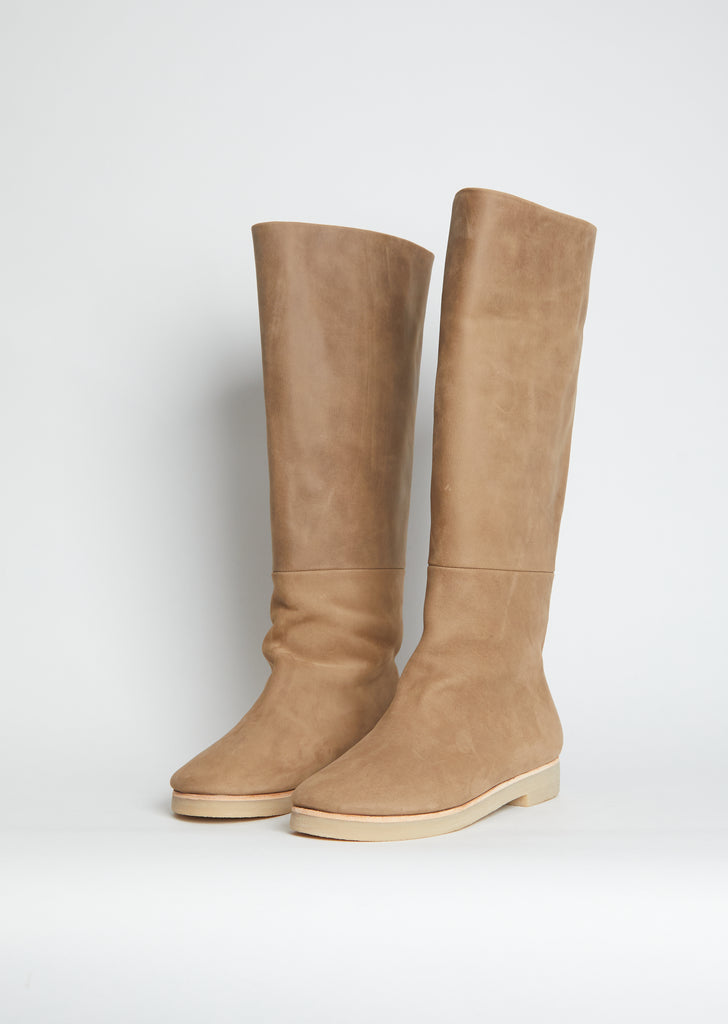 Tall Lined Boot — Burnt Umber