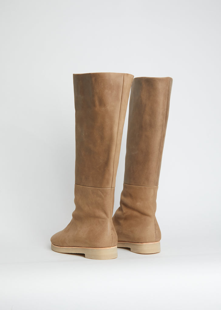 Tall Lined Boot — Burnt Umber