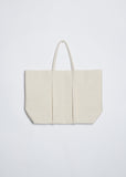Washed Canvas 6-Pocket Tote M — White