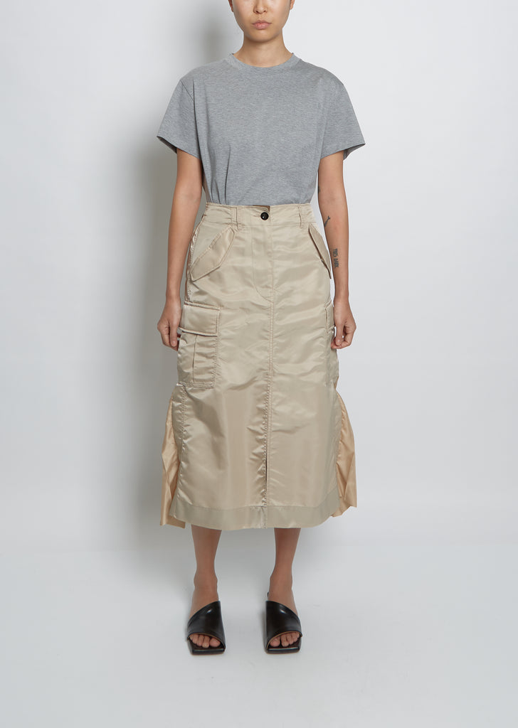 Nylon Twill Skirt
