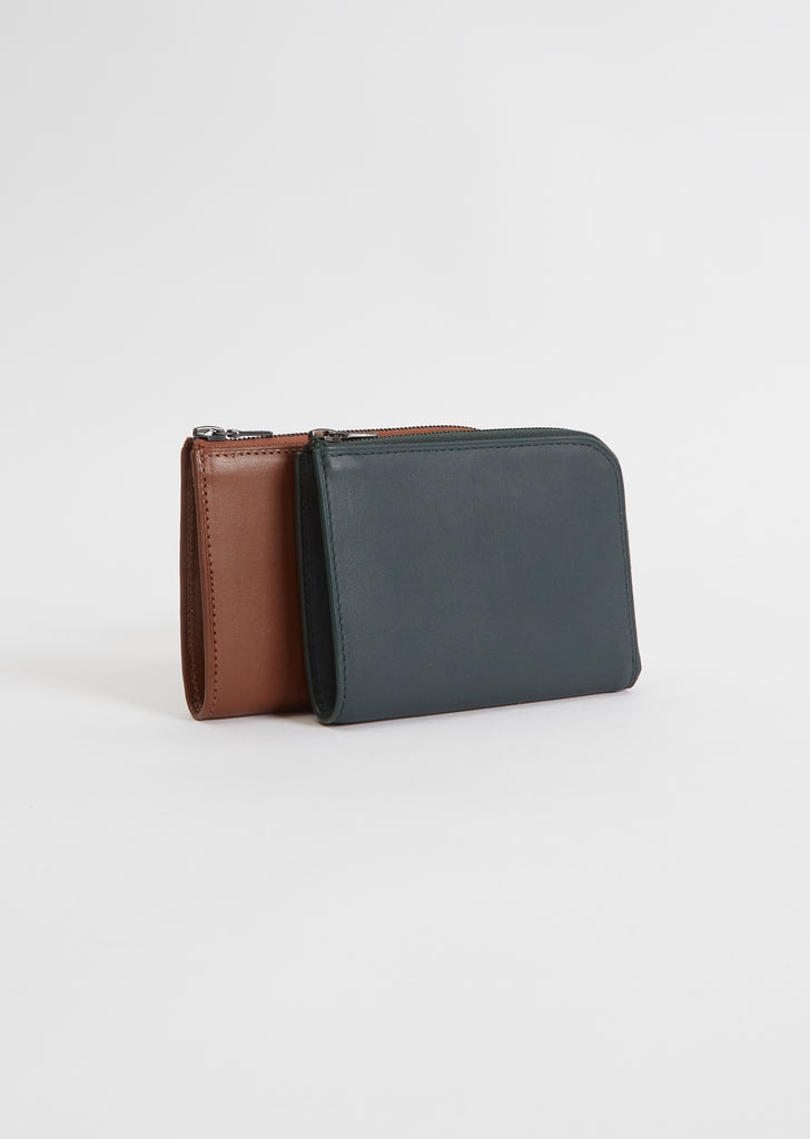 Zipped Wallet — Deep Green