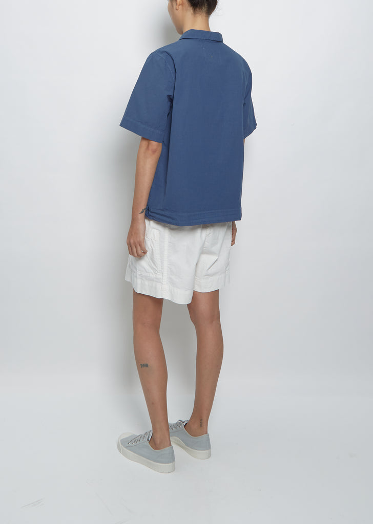 Faced Polo Shirt — Blue