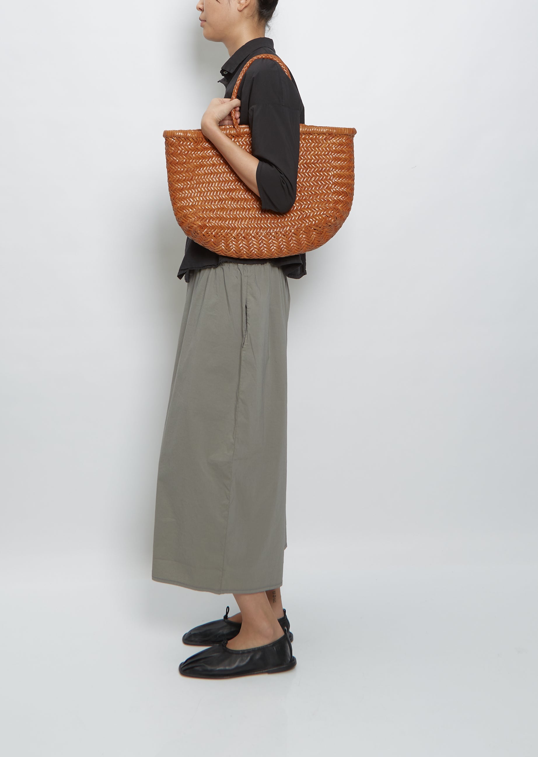 Bamboo Triple Jump Bag — Tan – La Garçonne - Main Image