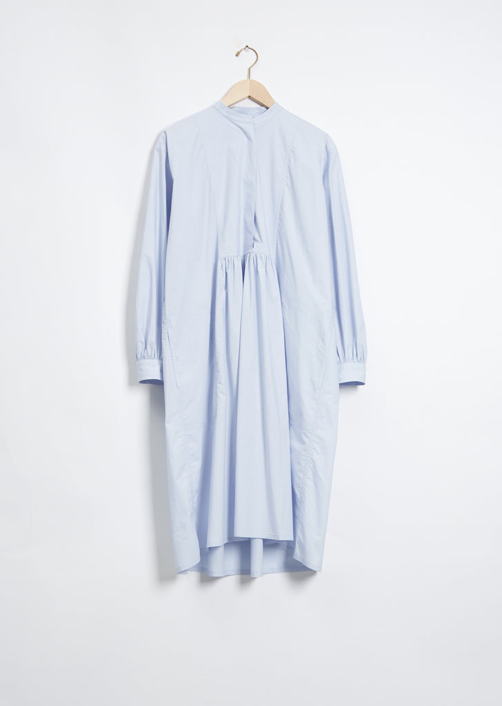 Decatina Puff Sleeve Dress — Ice Blue