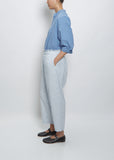 Tapered Pull-On Pants — White Stripe