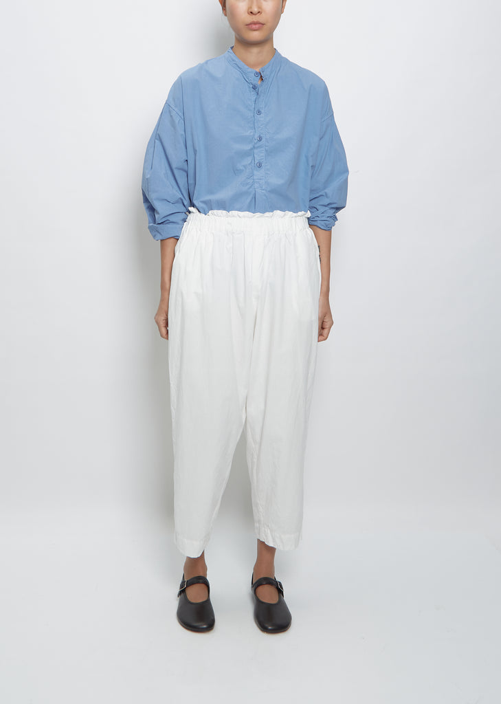 Tapered Pull-On Pants — White