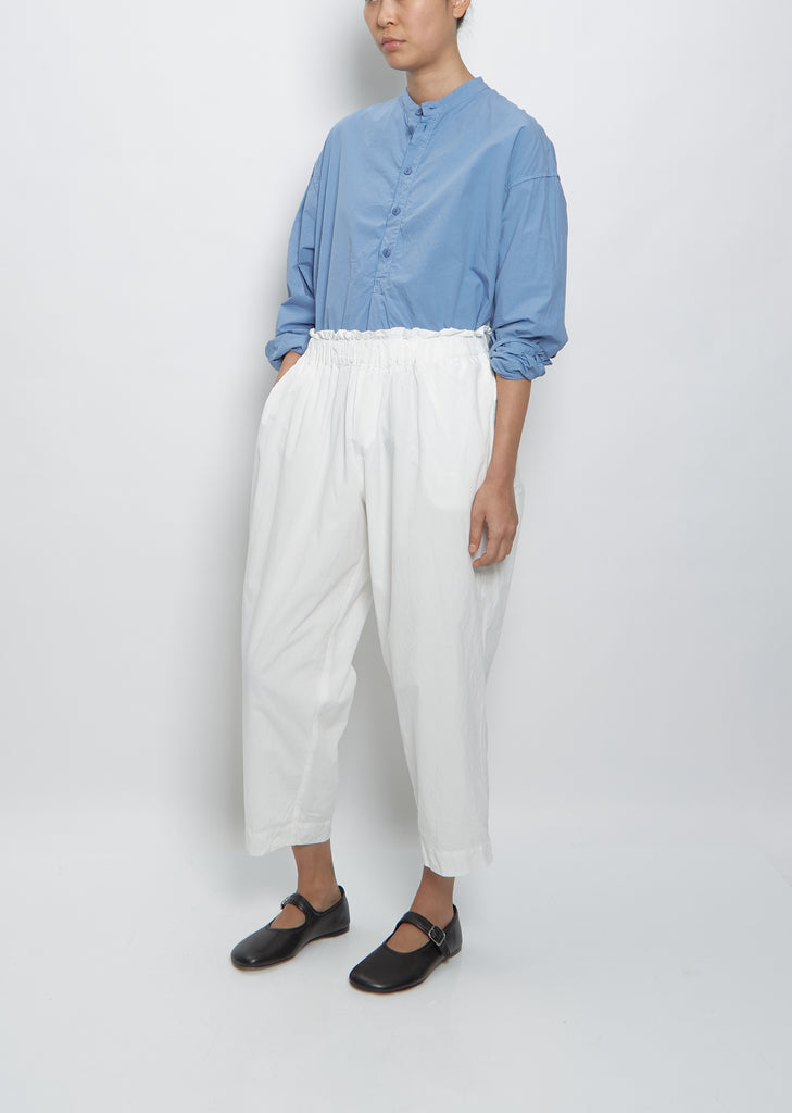 Tapered Pull-On Pants — White