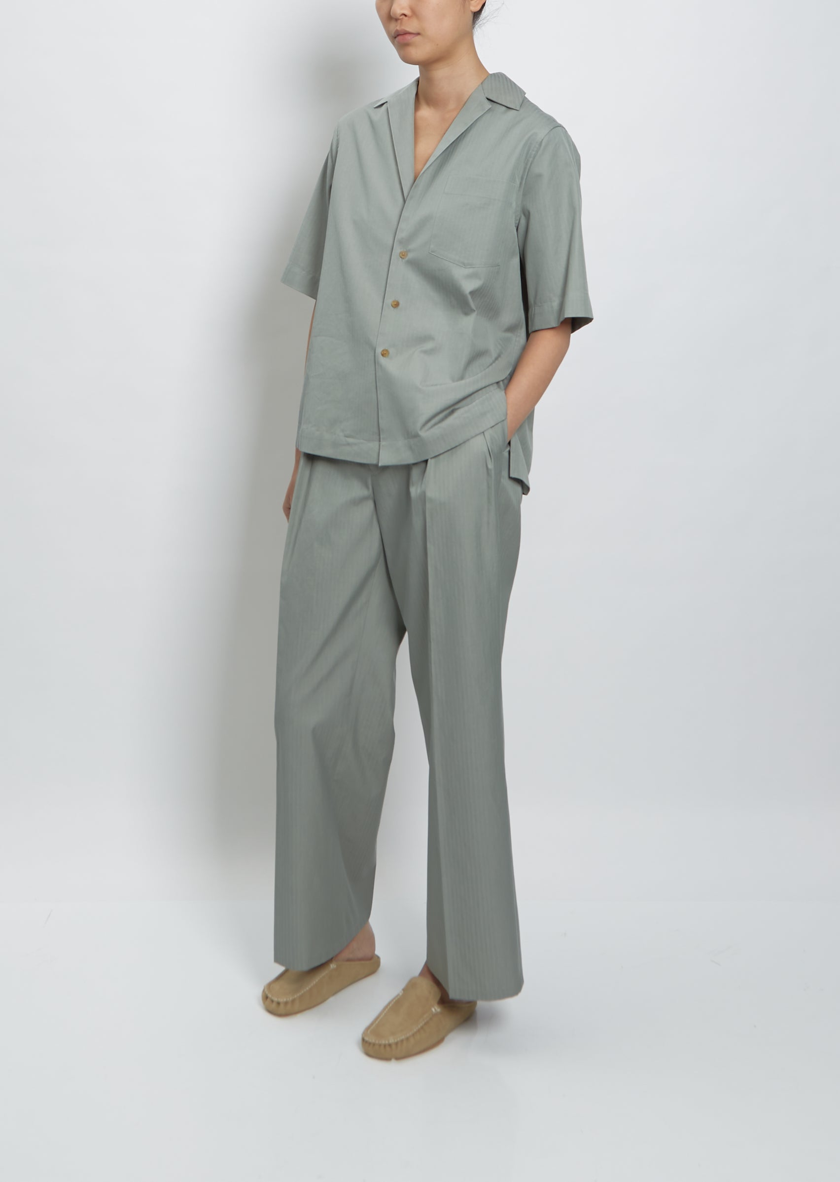 AURALEE WASHED FINX HERRINGBONE HALF | nate-hospital.com