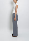 Washed Finx Twill Easy Wide Pants — Dark Blue Gray
