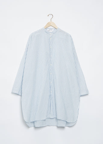 Button Down Tunic — White Stripe