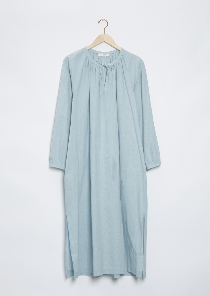 light blue peasant dress Peasant Blue Linen Dress