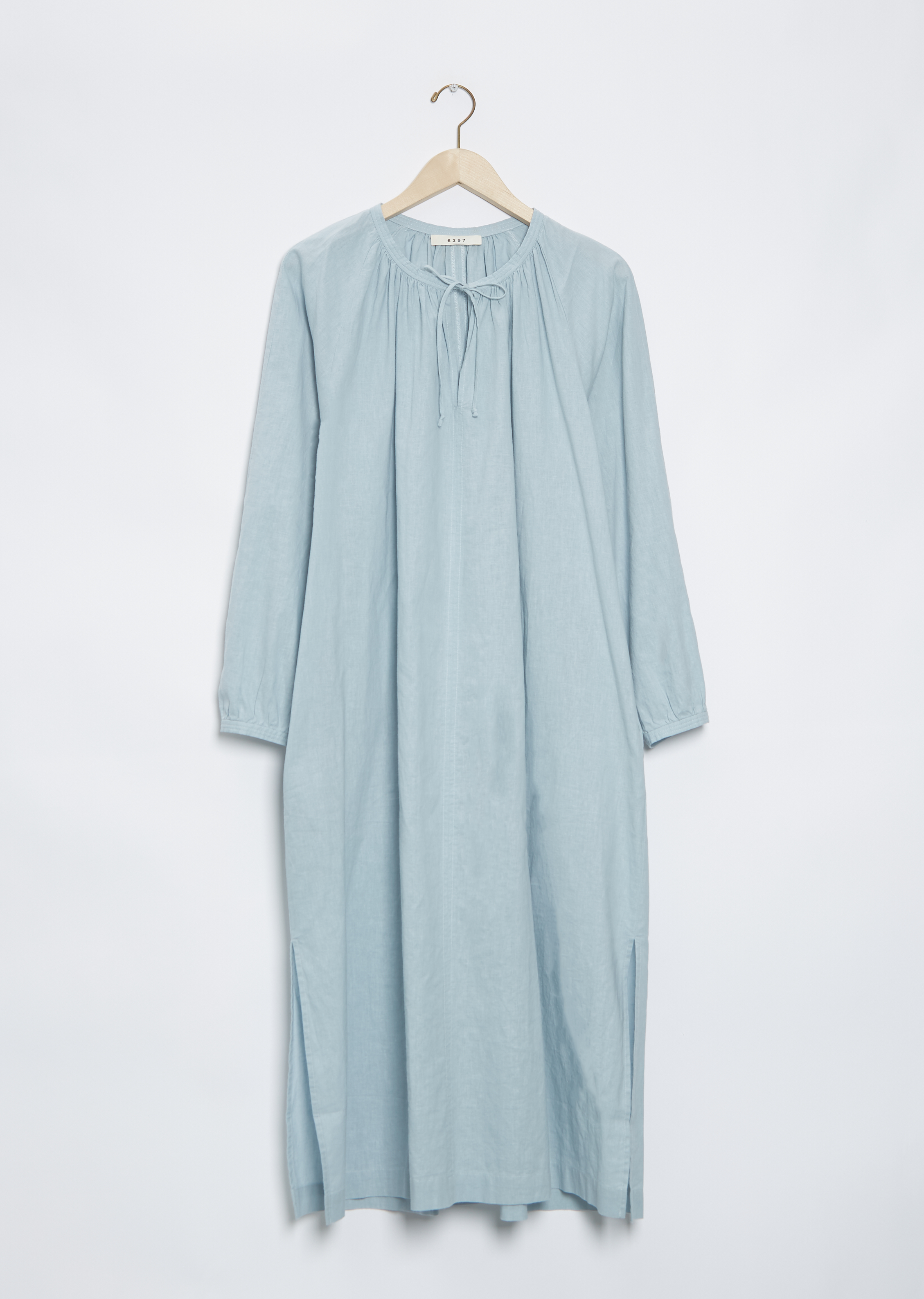 Peasant Dress Light Blue La Garonne Peasant Dress Light Blue La Garonne