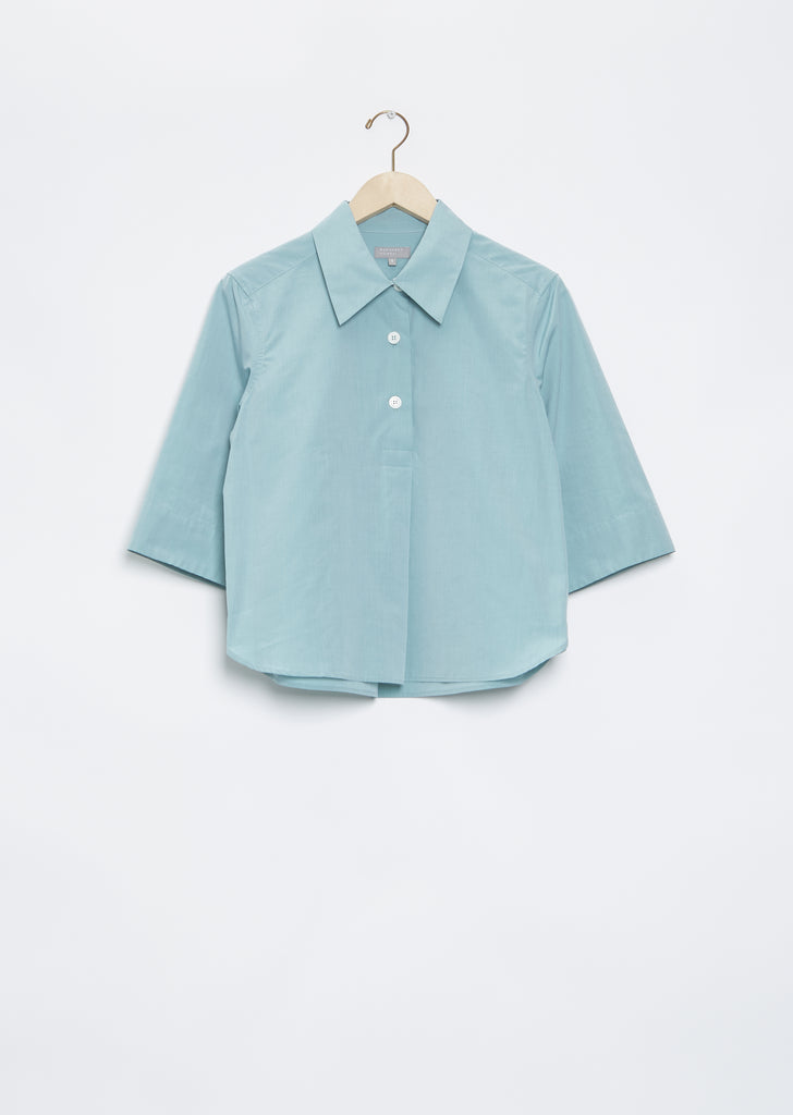 Three Button Refined Shirt — Sea Glass