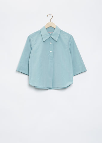 Three Button Refined Shirt — Sea Glass