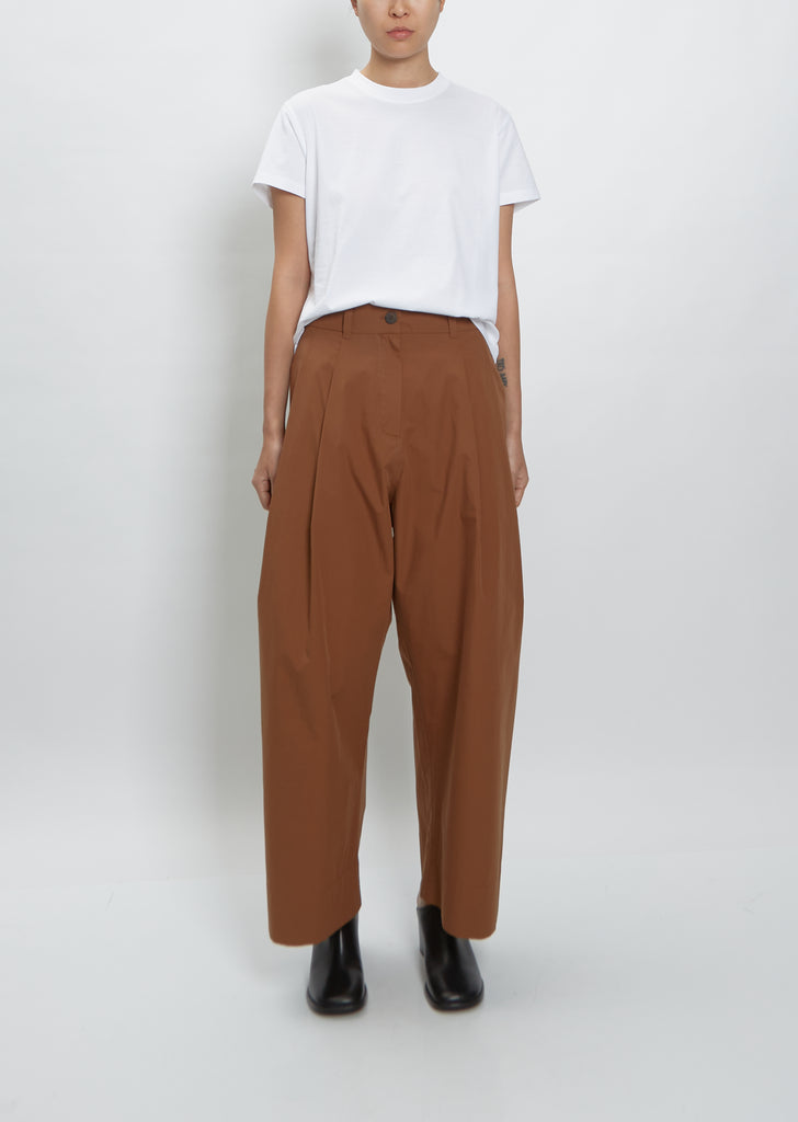 Thompson Cotton Trouser — Hazelnut