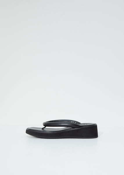 Padded Strap Flip Flops - 6 / Black