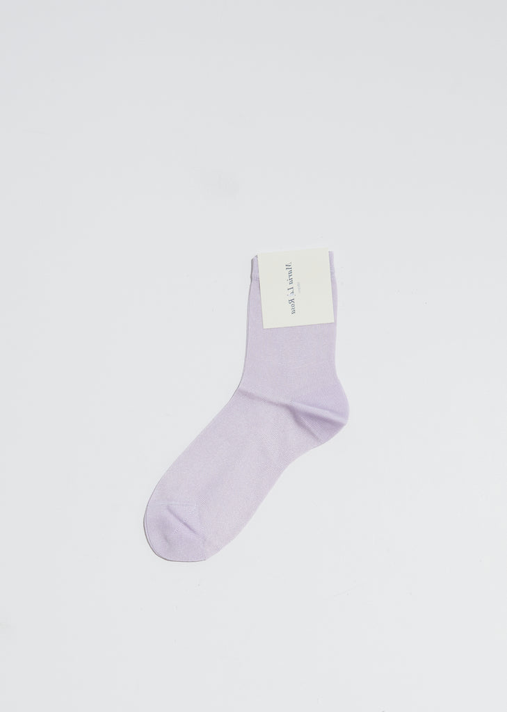 One Ankle Short Socks — Glicine