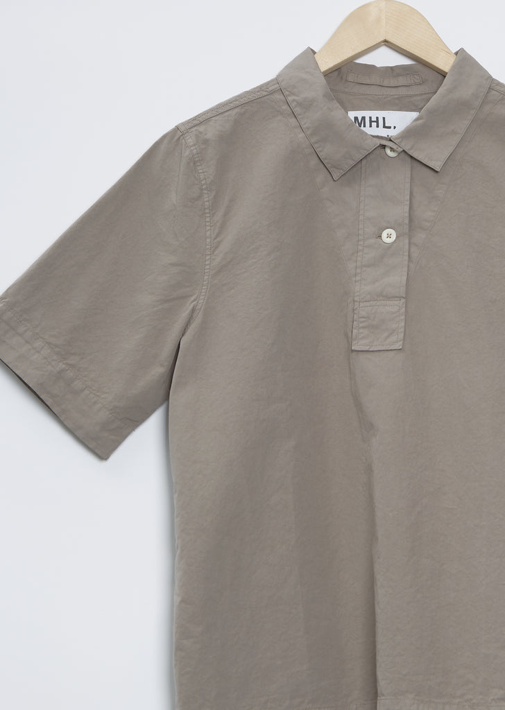 Faced Polo Shirt — Pebble