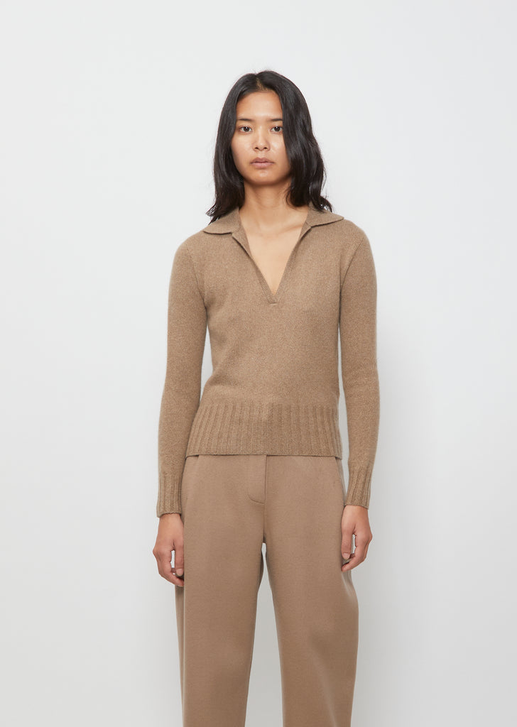 Polo Sweater — Brown