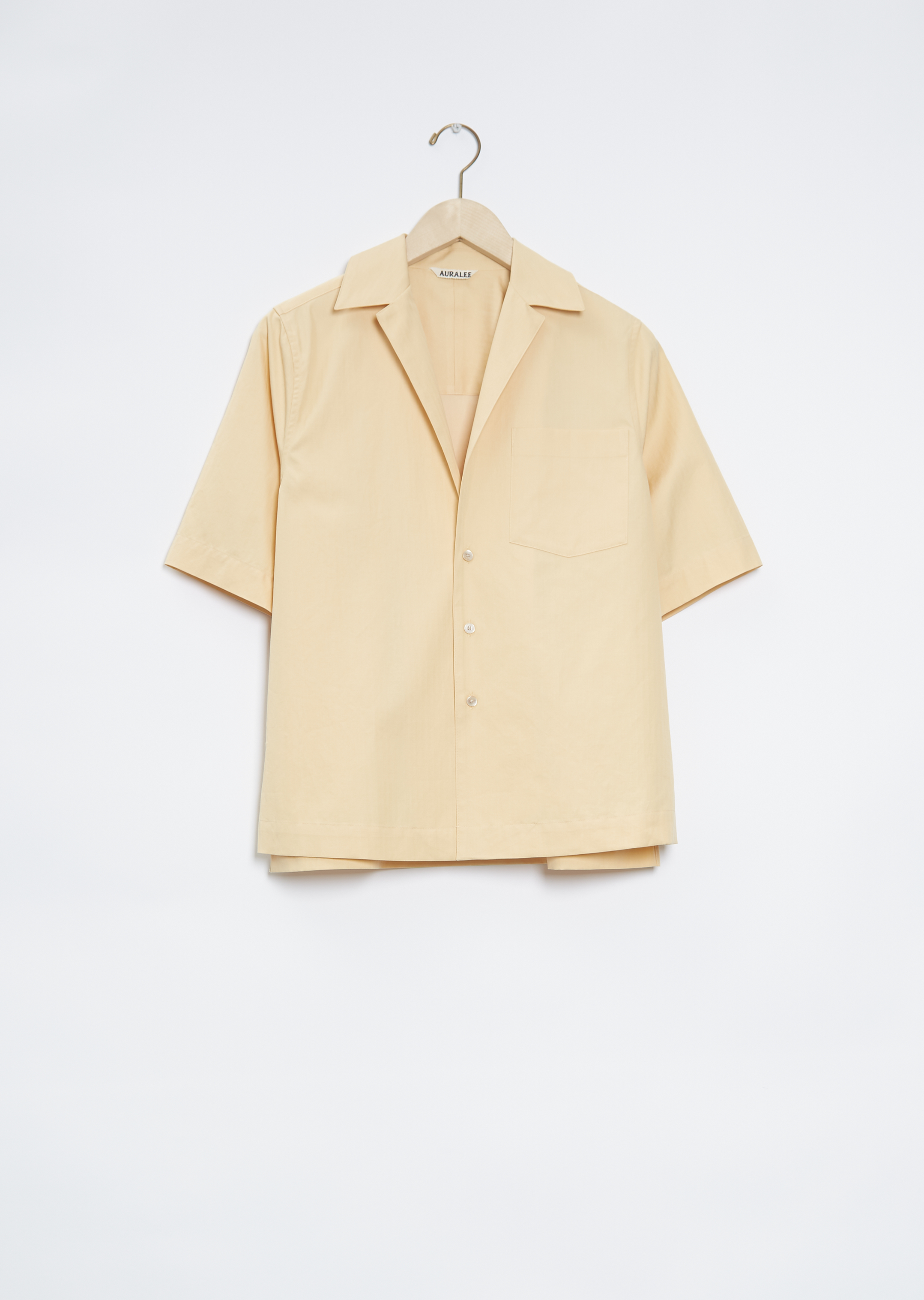 Washed Finx Herringbone Shirt — Yellow Chambray – La Garçonne Washed Finx Herringbone Shirt — Yellow Chambray – La Garçonne