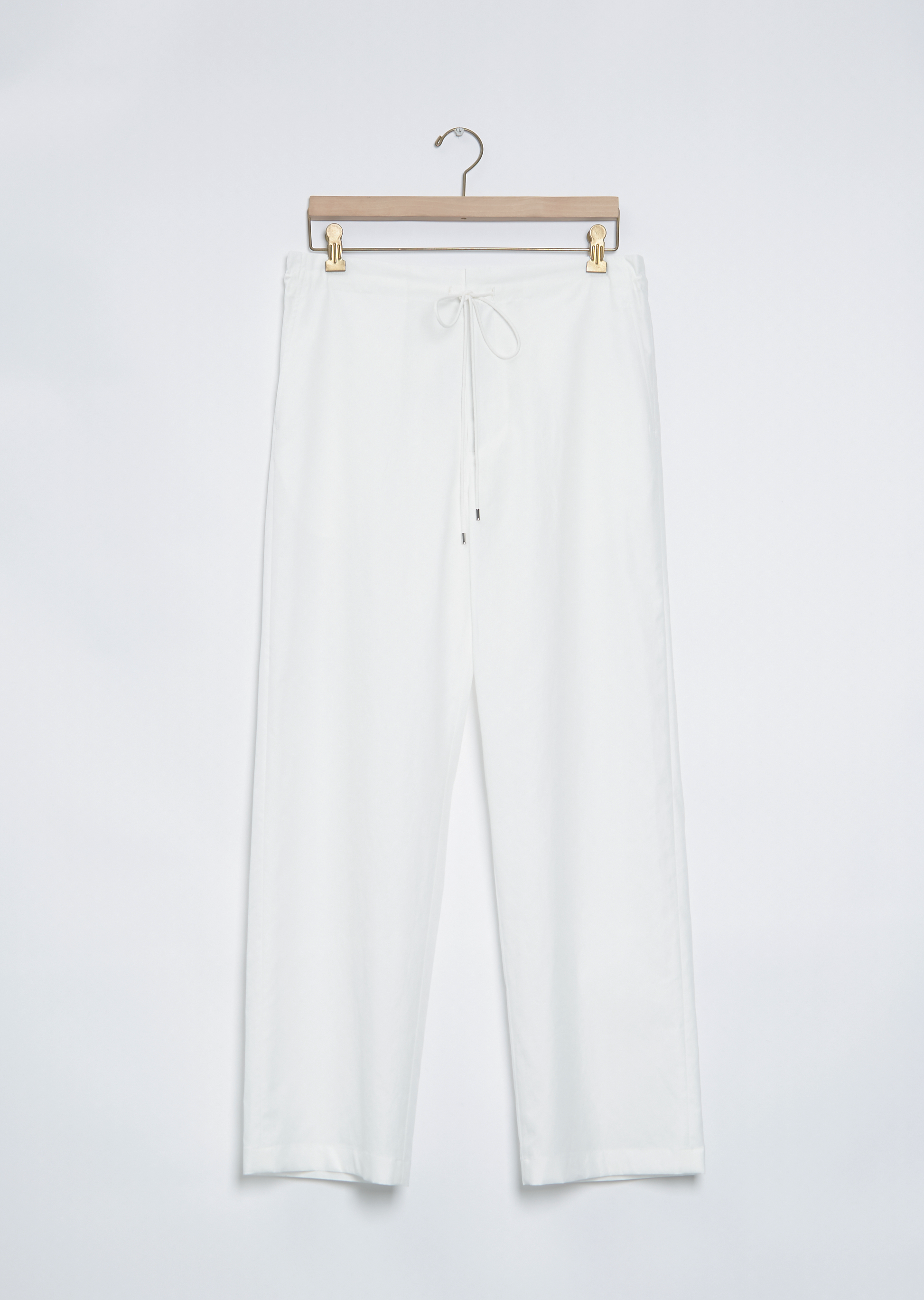 Washed Finx Twill Easy Wide Pants — White – La Garçonne Washed Finx Twill Easy Wide Pants — White – La Garçonne