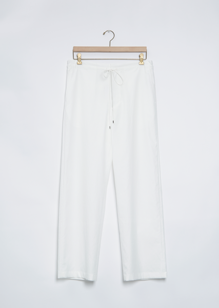 Washed Finx Twill Easy Wide Pants — White – La Garçonne