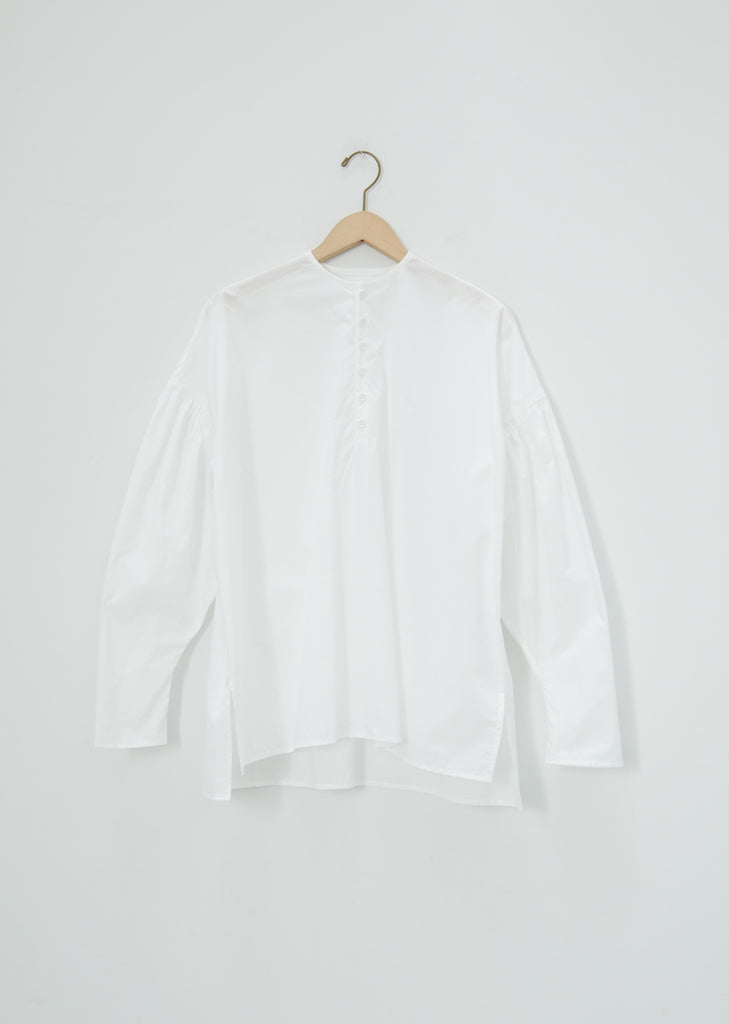 Basil Typewriter Cotton Shirt – White