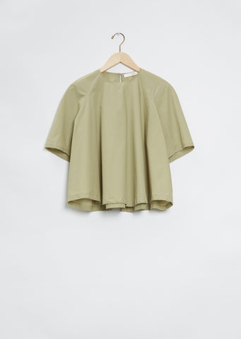 Crew Neck Cotton Blouse — Mint