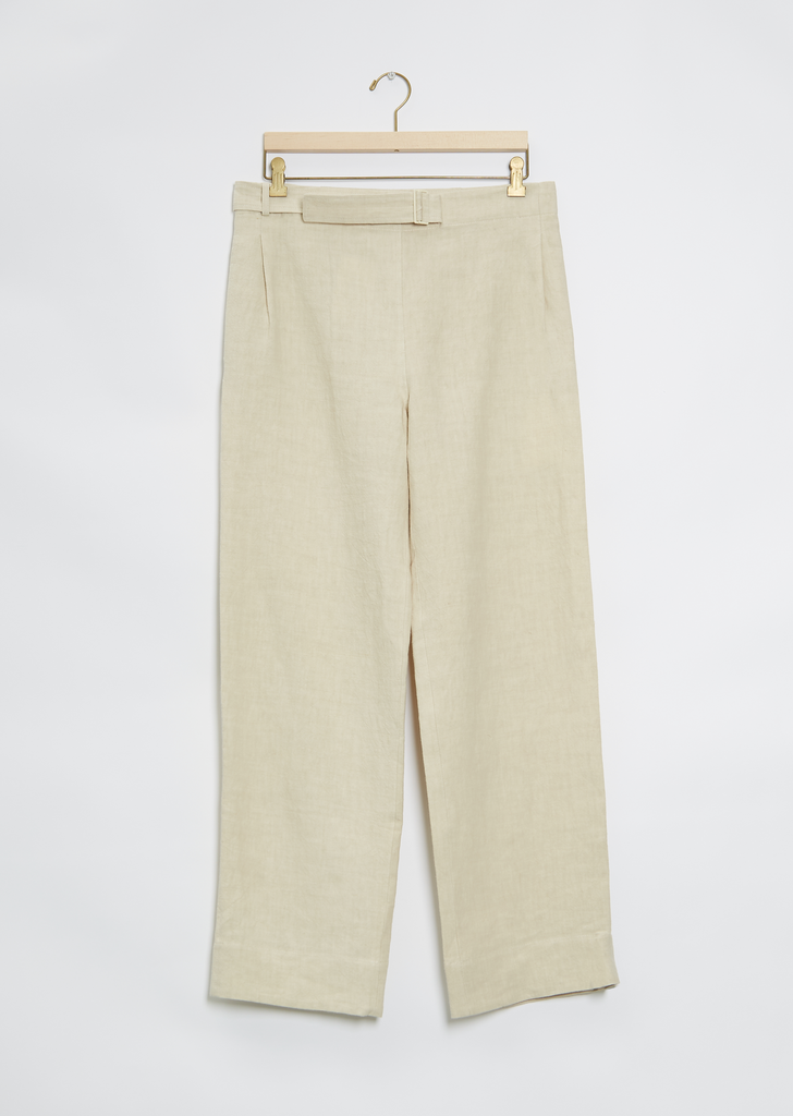 Linen Folded Waist Pants