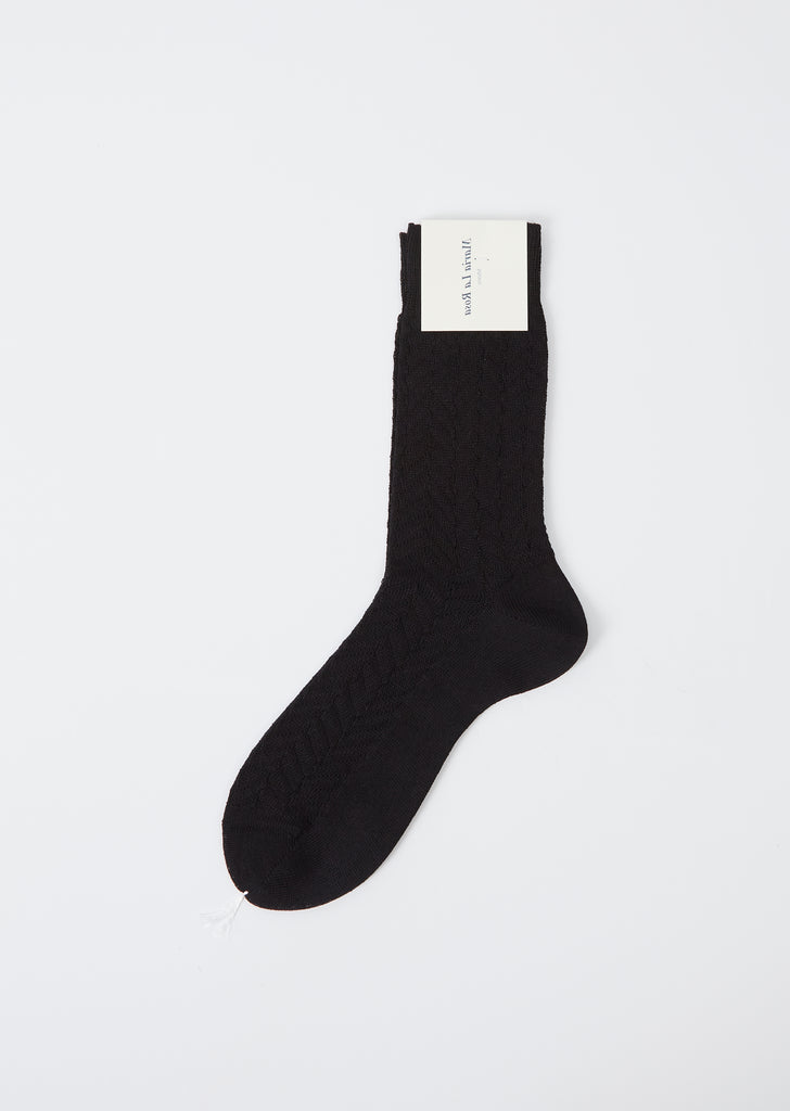 Herringbone Socks — Black