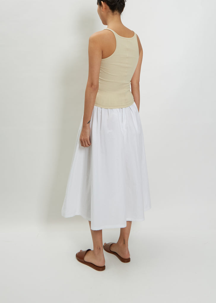 Cotton Jersey Tank Top — Beige