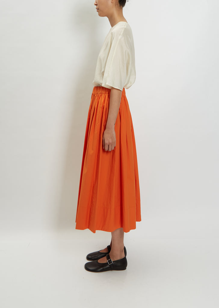 Elastic Waist Skirt — Orange