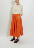 Elastic Waist Skirt — Orange