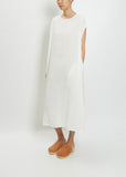 Boatneck Tunic Dress — White