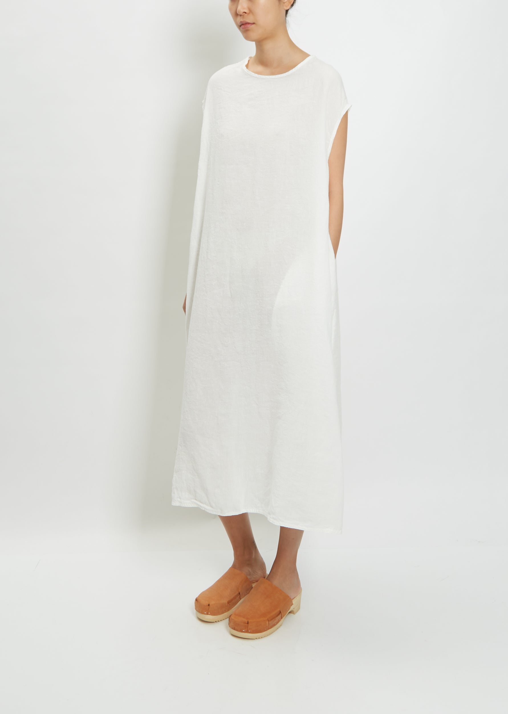 Boatneck Tunic Dress — White – La Garçonne Boatneck Tunic Dress — White – La Garçonne