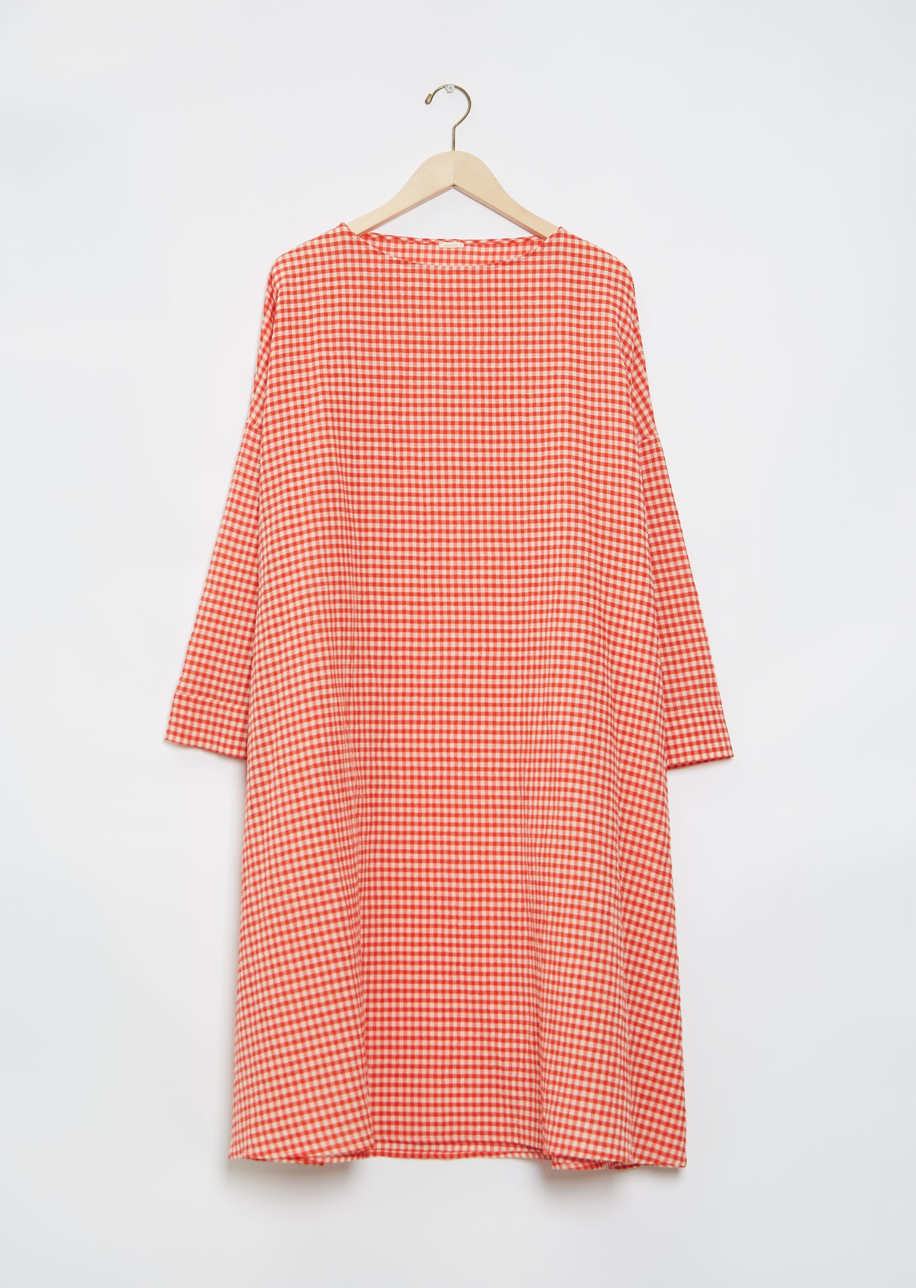 ★m★louren slub yarn check dress slub yarn check dress – louren store